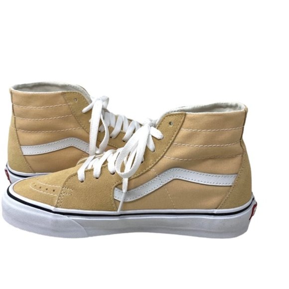 VANS Sk8-Hi Tapered Shoes Women's Suede Peach Canvas Sneakers Skate VN0A5KRUBLP - Picture 4 of 10